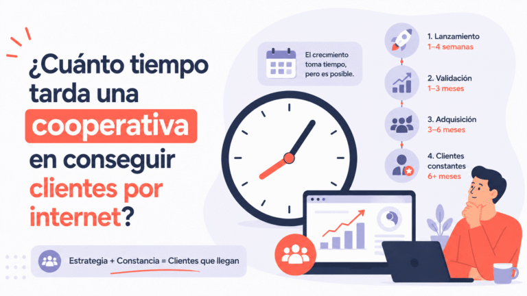 ¿Cuánto tiempo tarda una cooperativa en conseguir clientes por internet?